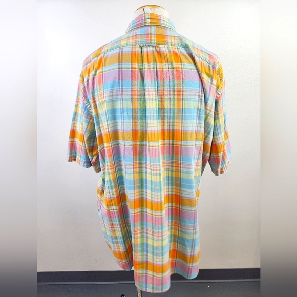 Ralph Lauren Men's Multicolor Plaid Shirt Beach Twill Sleeves Shirt, sz 2XL - Picture 12 of 16